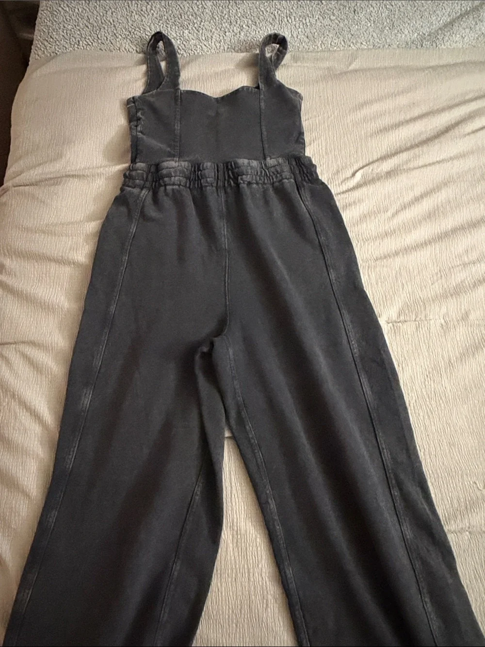 Free People Inbound Onesie Washed Black BNWOT